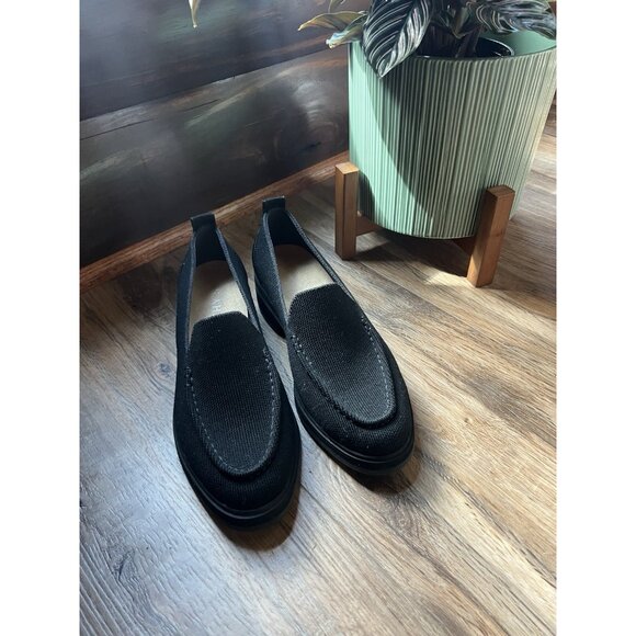 Rothy’s Lug Loafer Onyx Black Merino Wool Slip-ons Sz 6.5 - Picture 9 of 11